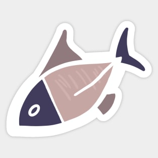 Abstract quirky fish Sticker